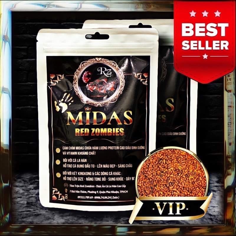 Tôm Trộn Viên cho cá La Hán MIDAS gói 150gram - Red Zoombies