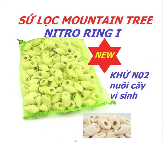 Sứ lọc Nitro Ring I - 1L (500g) - Mountain Tree - Vật liệu lọc cao cấp cho hồ cá