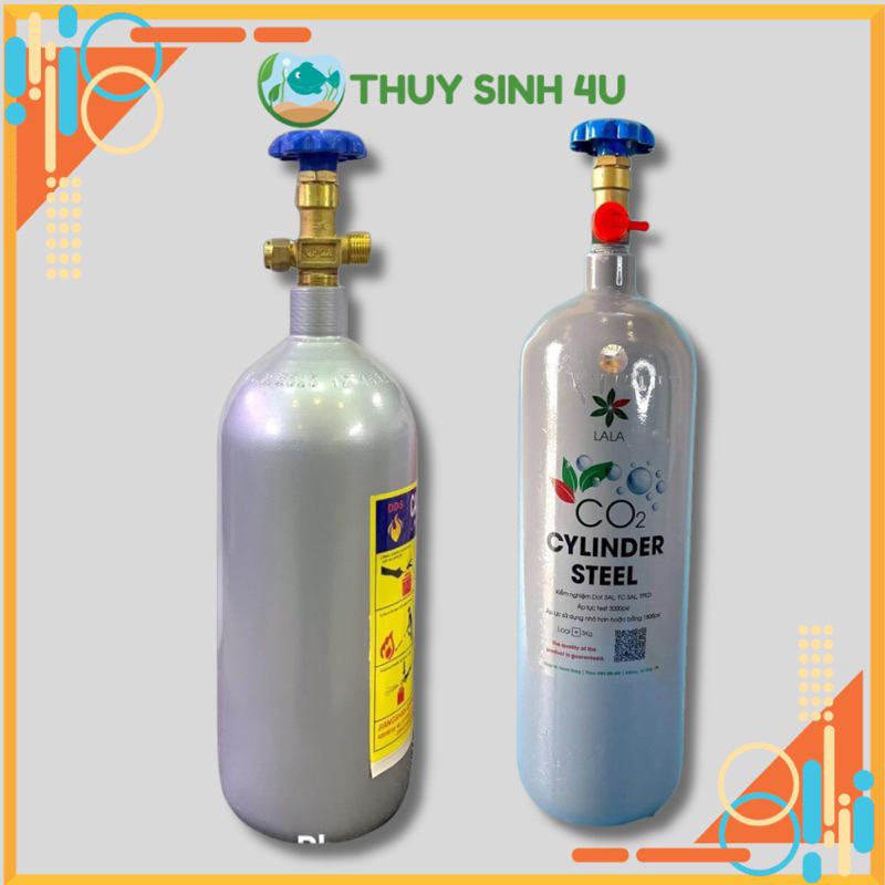 Bình CO2 Thủy Sinh (3kg) - Bình khí CO2 thủy sinh - Bình CO2 3kg