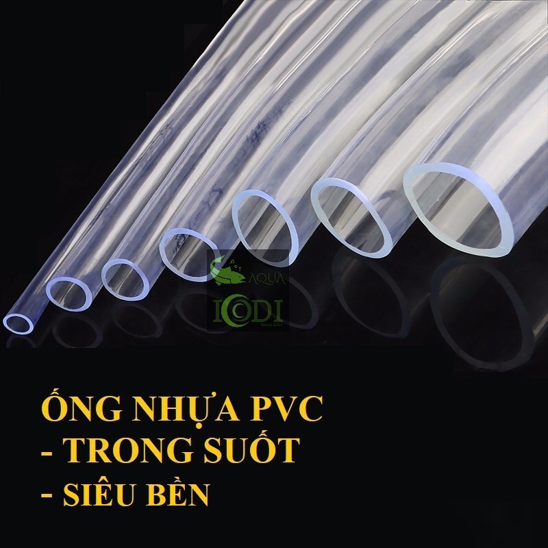 Ống nhựa PVC - Ống dẫn khí Co2, khí Oxy, ống dẫn nước hồ cá cảnh 4 li | 5 li | 8 li | 10 li | 12 li | 16 li