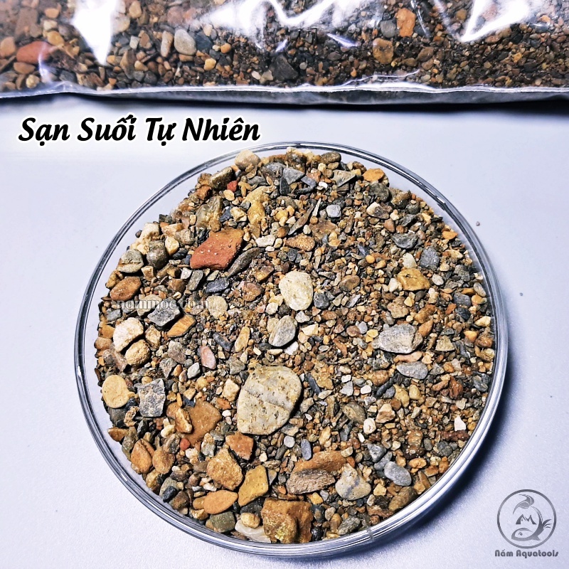 SẠN SUỐI - SỎI SUỐI THIÊN NHIÊN TRẢI NỀN CHO BỂ CÁ 1KG