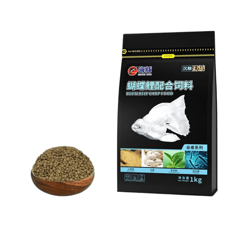 Thức ăn cho cá chép sư tử Porpoise 1kg - cá koi bướm - cám cá koi - thức ăn cá cảnh lên màu và tăng dinh dưỡng