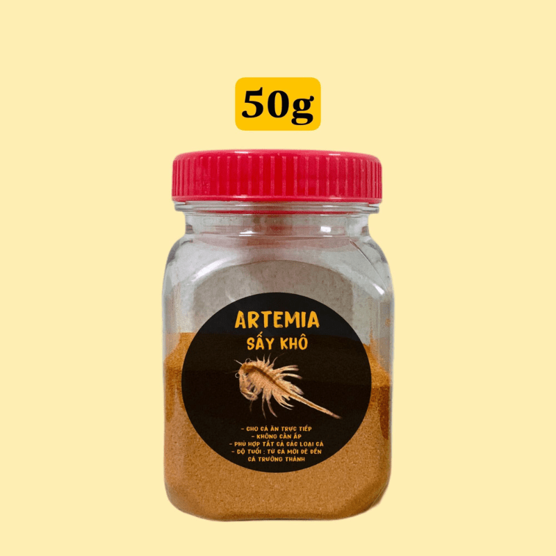 Artemia tách vỏ sấy khô 50g - Cho ăn ngay không cần ấp nở | Cho Cá mới nở