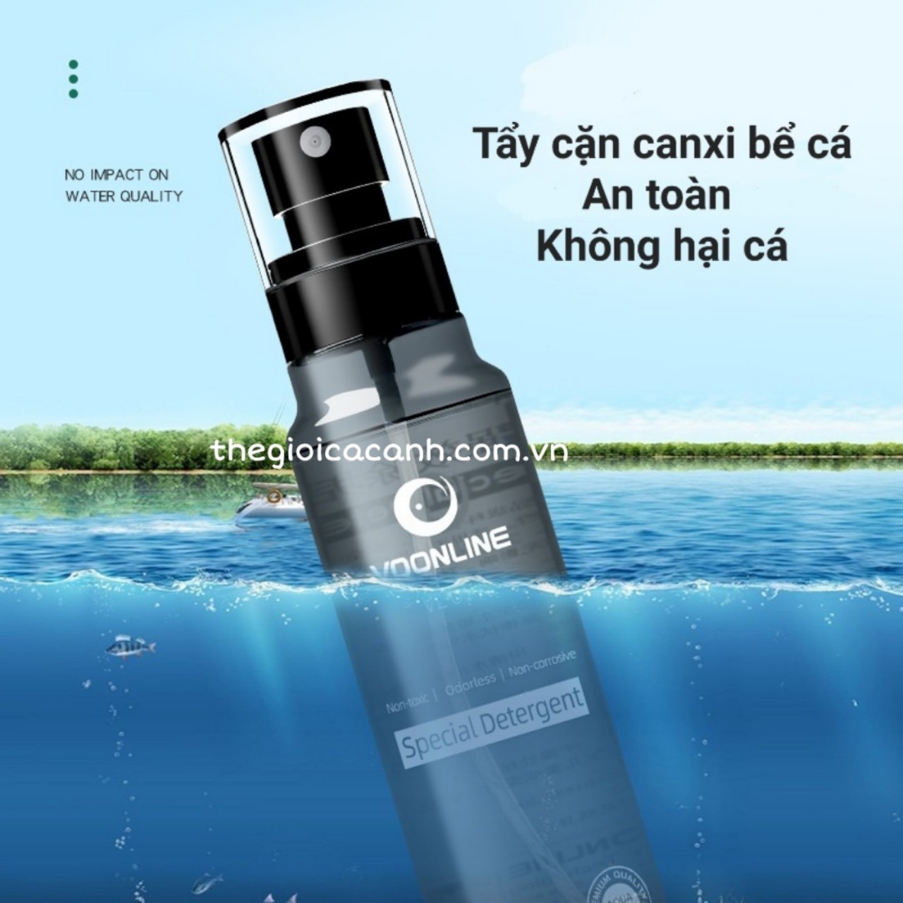 Dung dịch tẩy cặn Canxi Voonline an toàn cho bể cá 200ml