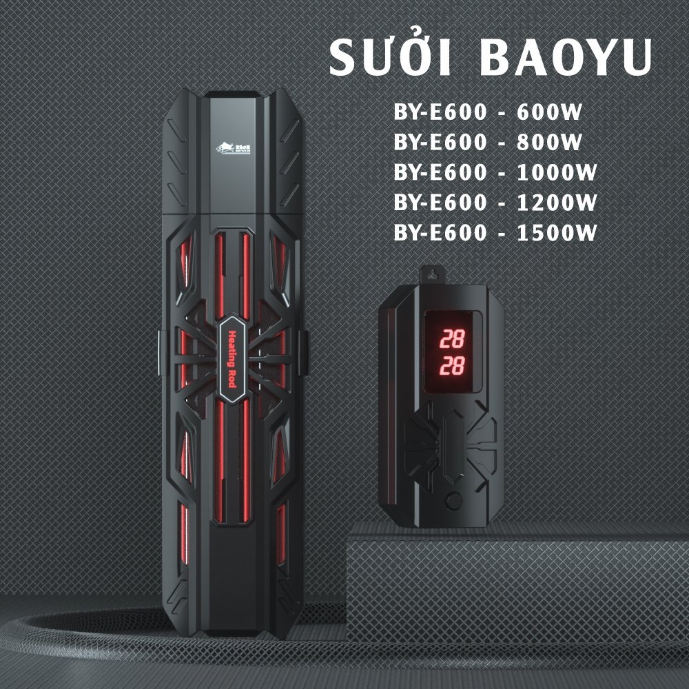 Sưởi bể cá Baoyu BY E600 600w 800w 1000w 1200w 1500w