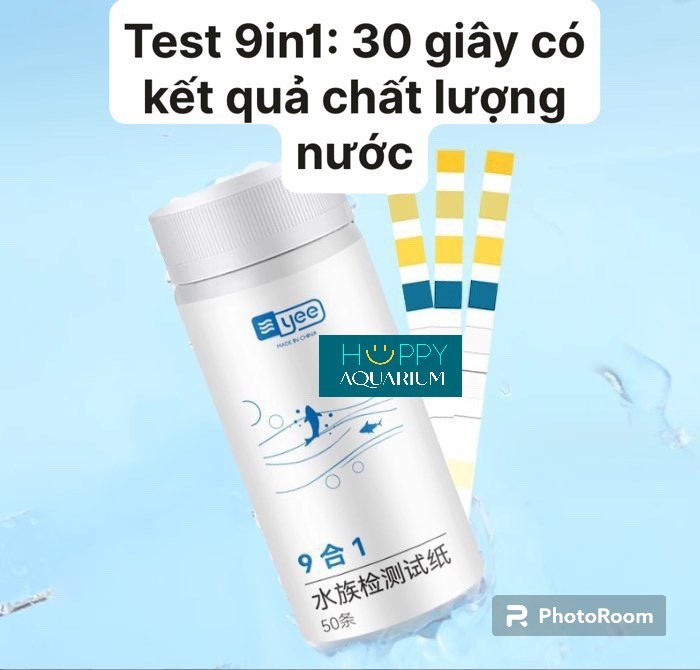 Bộ test nước YEE 9in1, test pH/gH/kH/No3/No2/TCL/Cl2/H2S/TA