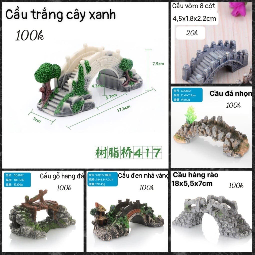 TIỂU CẢNH CẦU TRANG TRÍ HỒ CÁ CẢNH