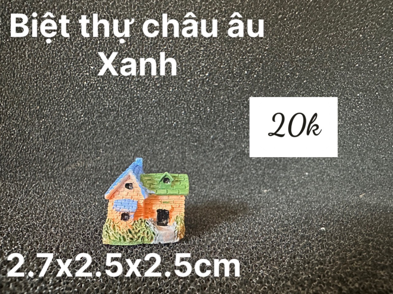 TIỂU CẢNH BIỆT THỰ CHÂU ÂU XANH TRANG TRÍ HỒ CÁ CẢNH