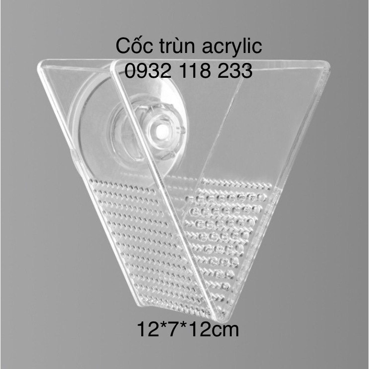 Cốc đựng trùn chỉ Acrylic loại tốt