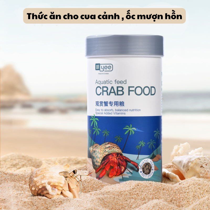 Cám Yee Crab Food – Thức ăn cân bằng dinh dưỡng cho Cua Cảnh, Cua ẩn sĩ, Ốc Mượn Hồn