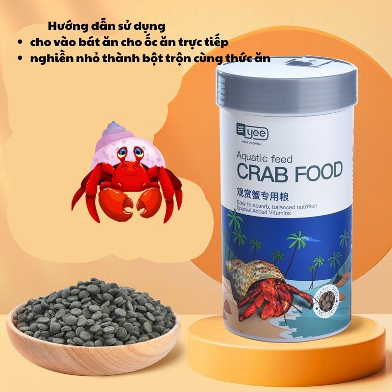 Cám Yee Crab Food – Thức ăn cân bằng dinh dưỡng cho Cua Cảnh, Cua ẩn sĩ, Ốc Mượn Hồn