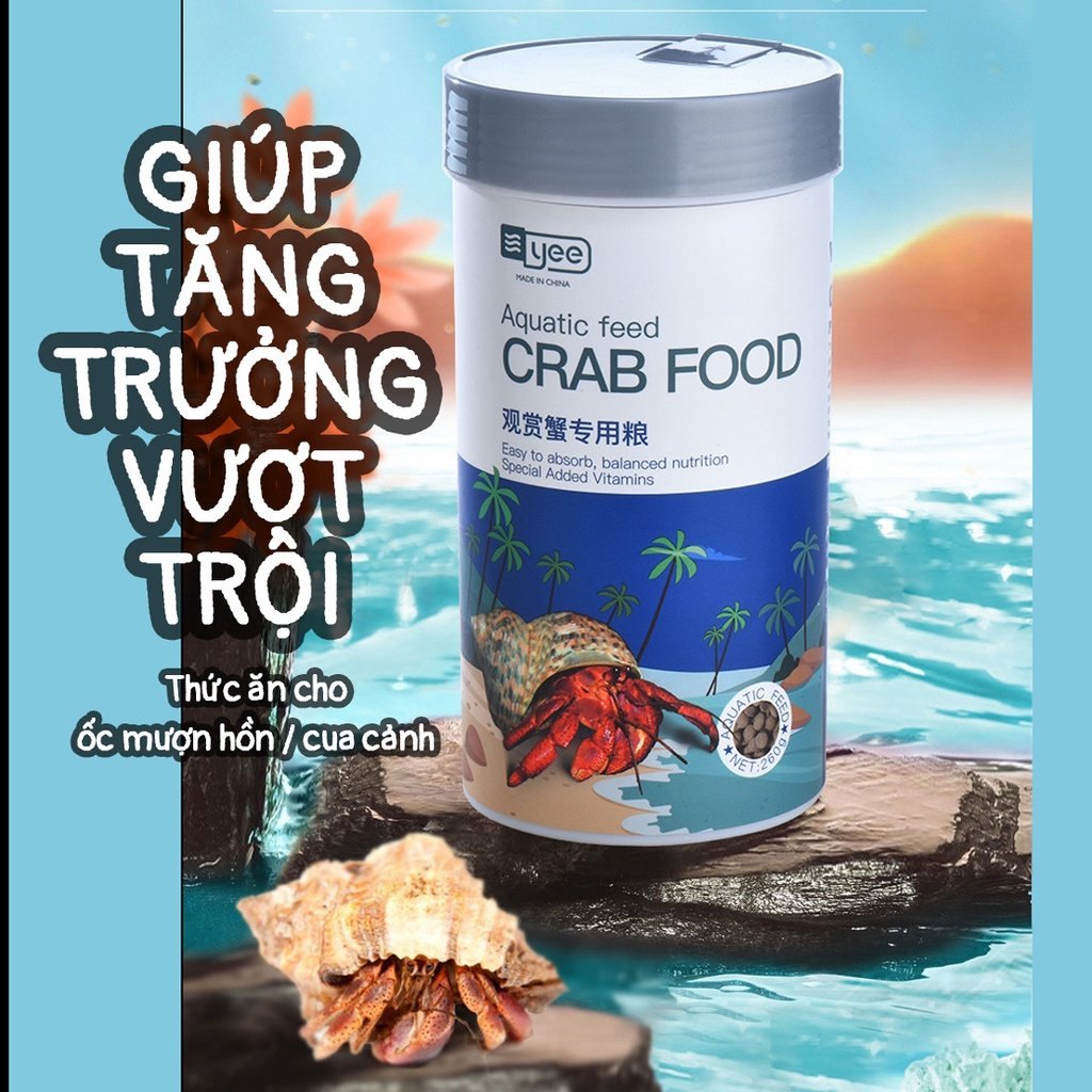 Cám Yee Crab Food – Thức ăn cân bằng dinh dưỡng cho Cua Cảnh, Cua ẩn sĩ, Ốc Mượn Hồn