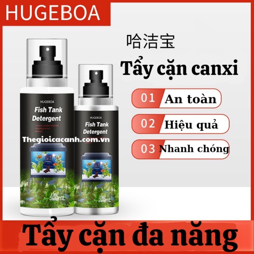 Tẩy cặn canxi đa năng Hubegoa cho hồ cá cảnh 120ml