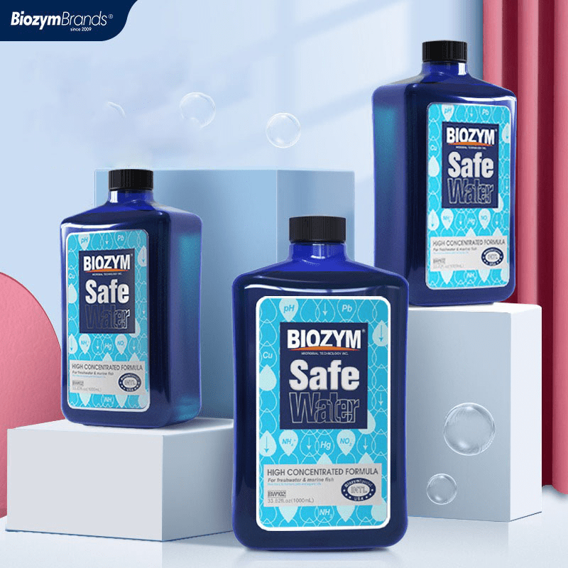 Biozym Safe Water - Xử Lý Nước Mới, Khử Clo, Amoniac Và Kim Loại Nặng Cho Hồ Cá, Bể Cá Thuỷ Sinh