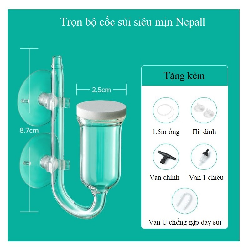 Cốc Sủi Oxy Nepall NZB 004 (3.5cm)