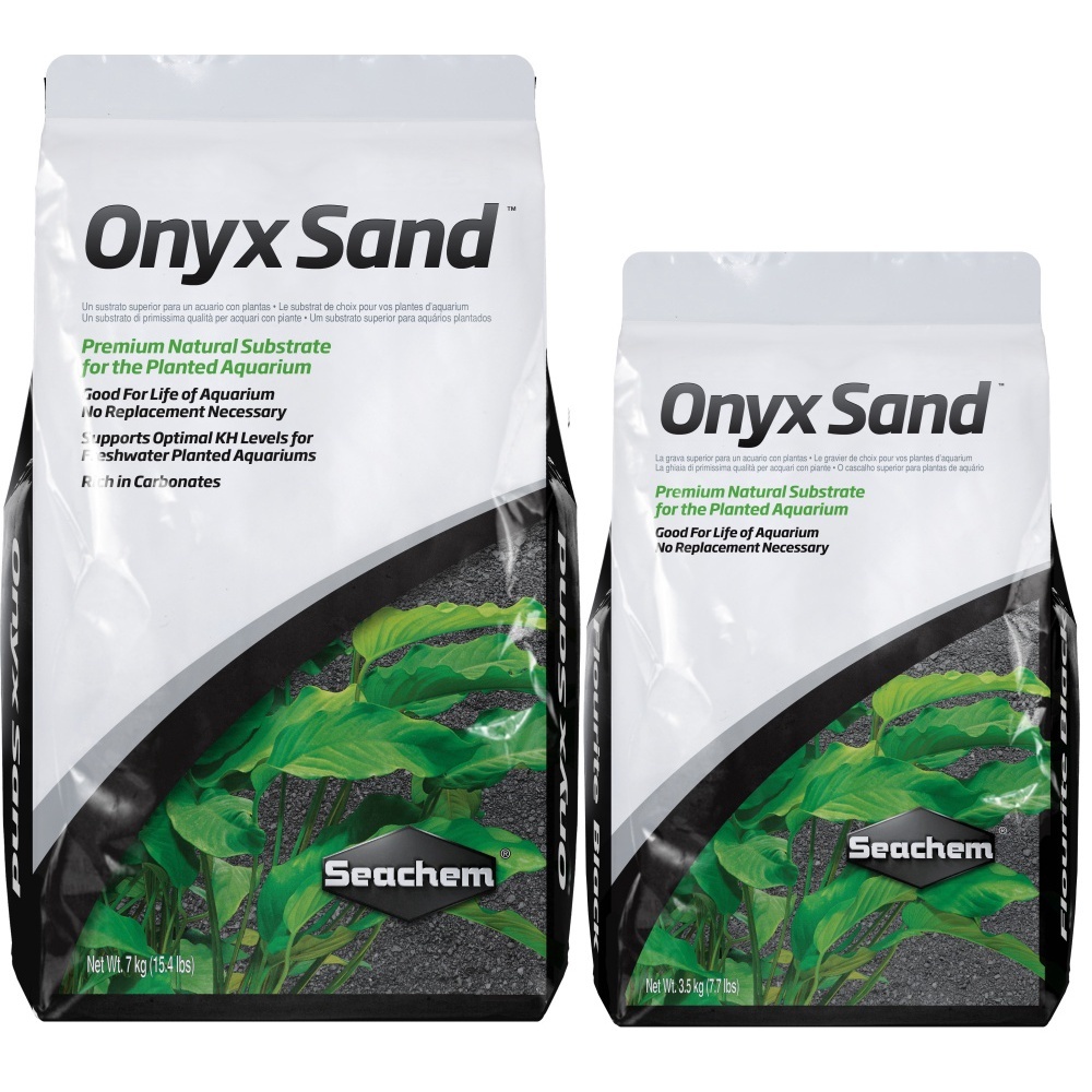 Nền Seachem Onyx Sand hạt mịn, Gravel hạt to giữ pH cao hồ cá tép màu sula - Túi 100 gram