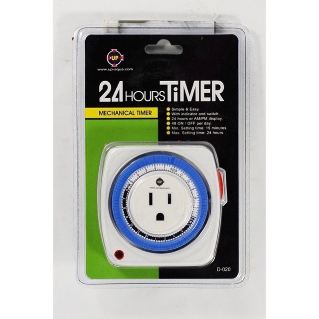 Hẹn Giờ Timer Cơ Up Aqua D-020 | Đồng Hồ Hẹn Giờ Chuyên Dùng Thủy Canh, Hồ Cá Điều Khiển Tắt Mở Thiết Bị điện