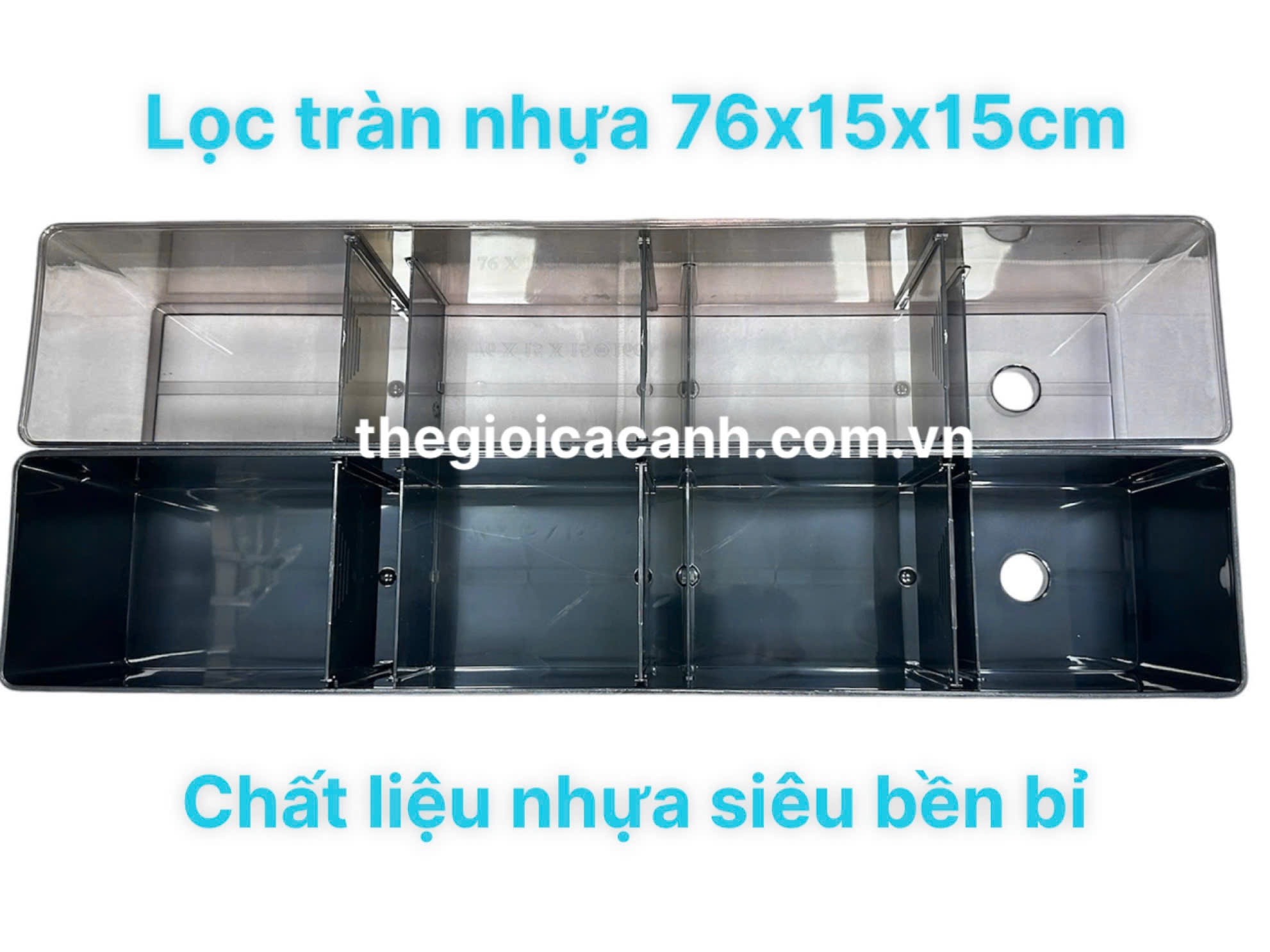 Lọc Tràn Trà Trong nhựa 76x15x15cm siêu bền, chống va đập