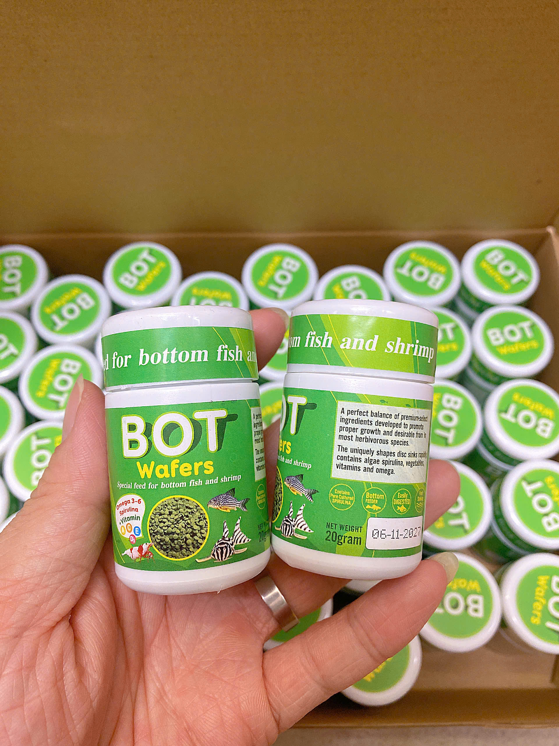 Cám Cá Tầng Đáy BOT Wafers 20g - Thức Ăn Chìm Cho Cá Chuột Tầng Đáy, Tép, Pleco, Axolot