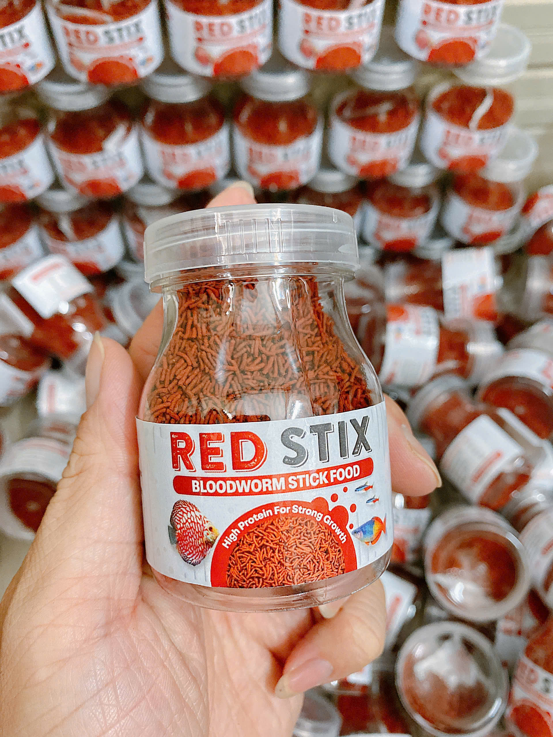 Cám Trùng Huyết Sợi RED STIX 50G Thức ăn cho cá cảnh