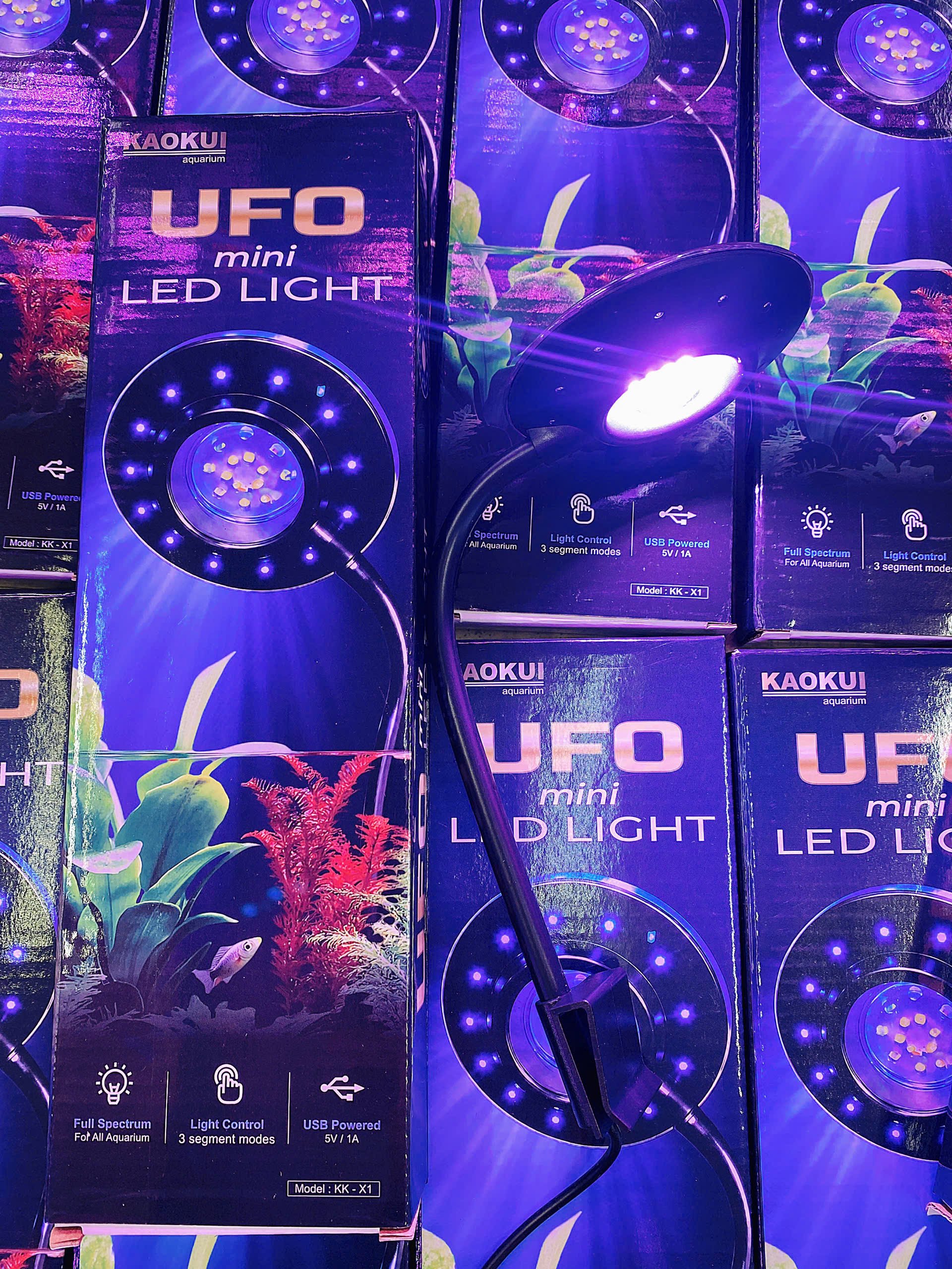 Đèn KAOKUI UFO Mini Kẹp Bể Cá 5W - Full Spectrum USB-Plug