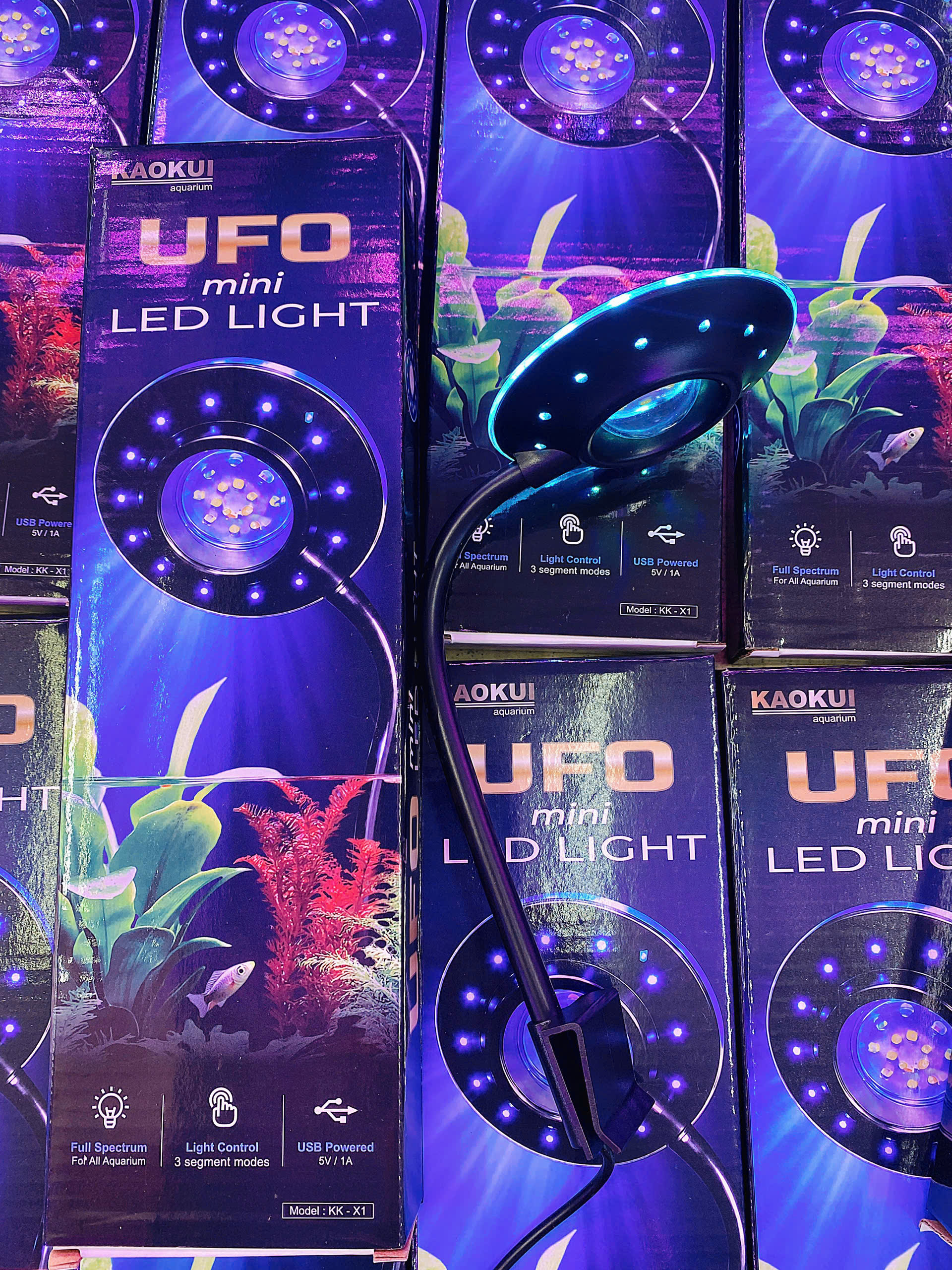Đèn KAOKUI UFO Mini Kẹp Bể Cá 5W - Full Spectrum USB-Plug