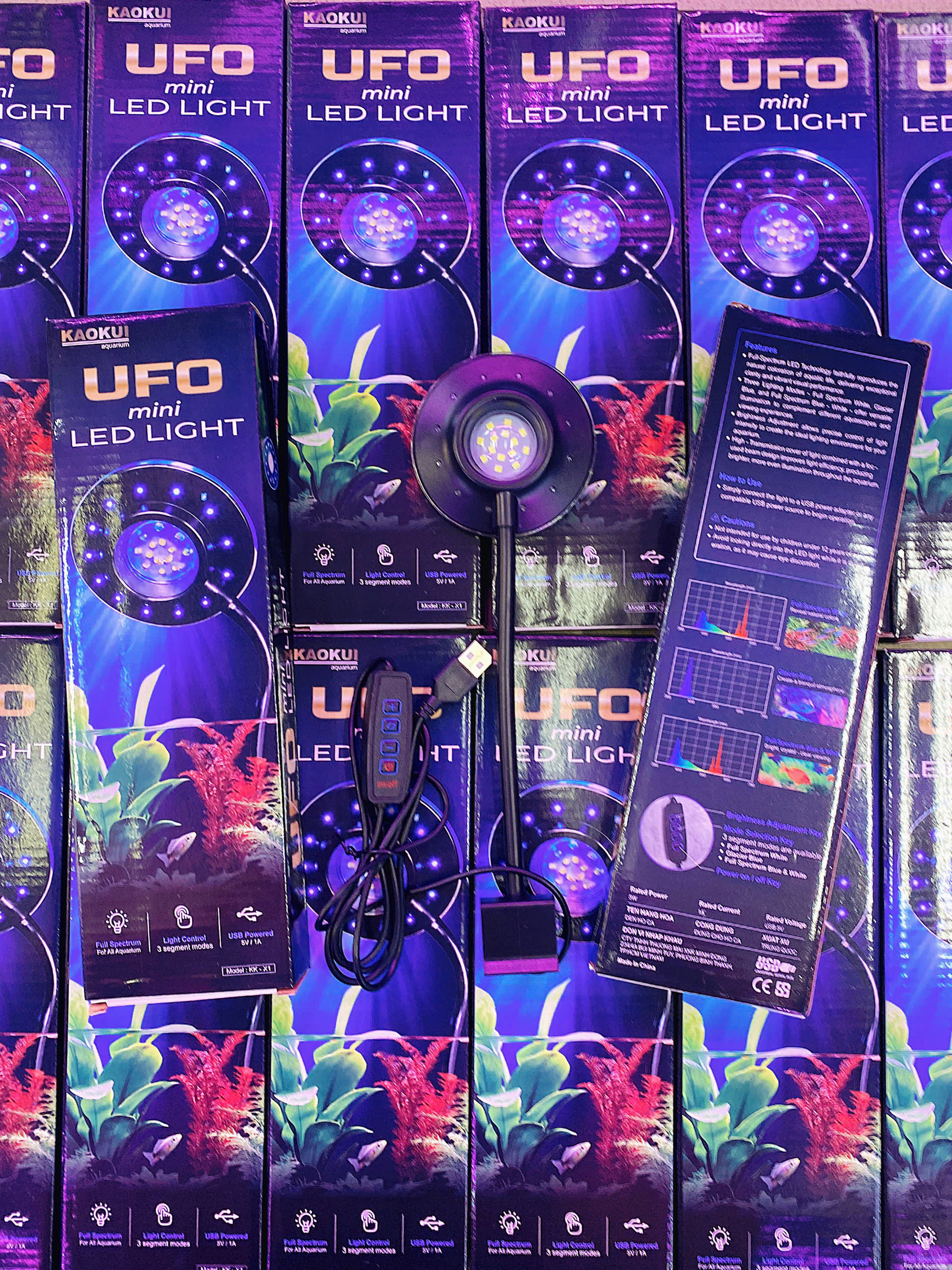 Đèn KAOKUI UFO Mini Kẹp Bể Cá 5W - Full Spectrum USB-Plug