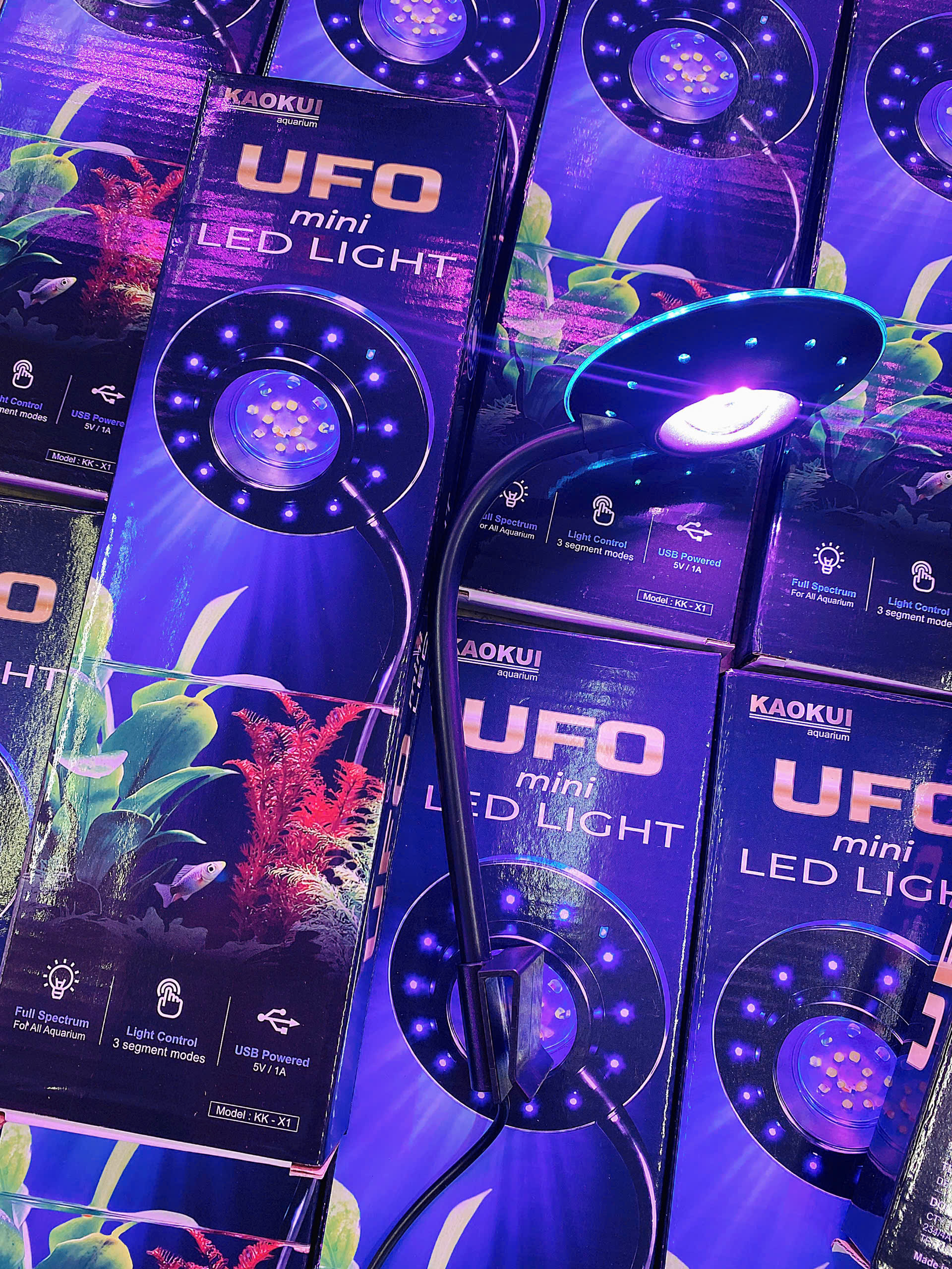 Đèn KAOKUI UFO Mini Kẹp Bể Cá 5W - Full Spectrum USB-Plug