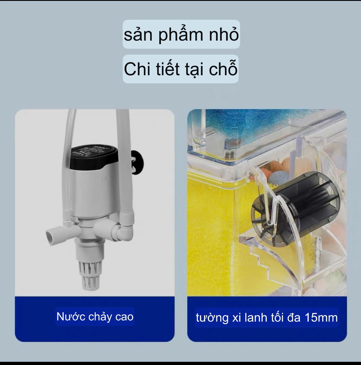 Lọc Tràn 2 Tầng KK 152H , 162H , 172H , 182H (ĐÃ KÈM VẬT LIỆU LỌC)  Siêu Êm Cho Hồ Cá