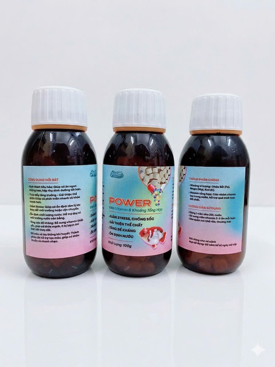 POWER Viên Vitamin & Khoáng Tổng Hợp Cho Cá Cảnh Tăng Sức Đề Kháng & Tiêu Hóa Tốt JOYFISH
