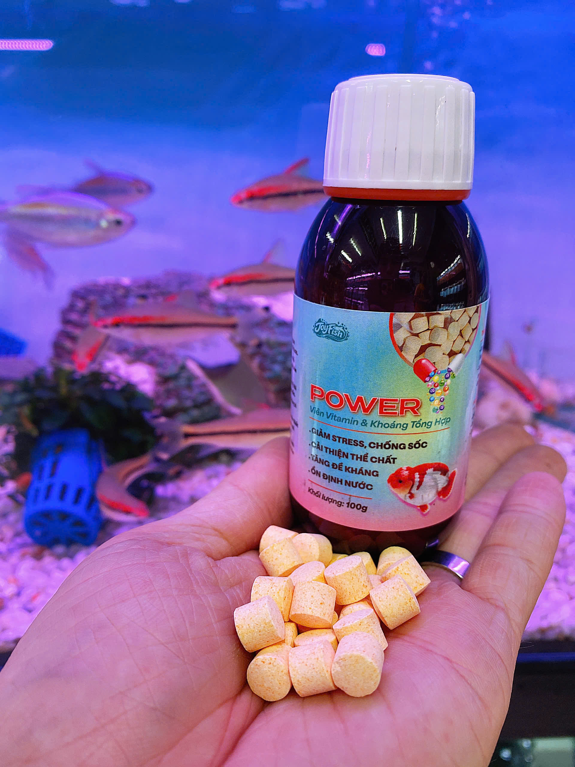 POWER Viên Vitamin & Khoáng Tổng Hợp Cho Cá Cảnh Tăng Sức Đề Kháng & Tiêu Hóa Tốt JOYFISH