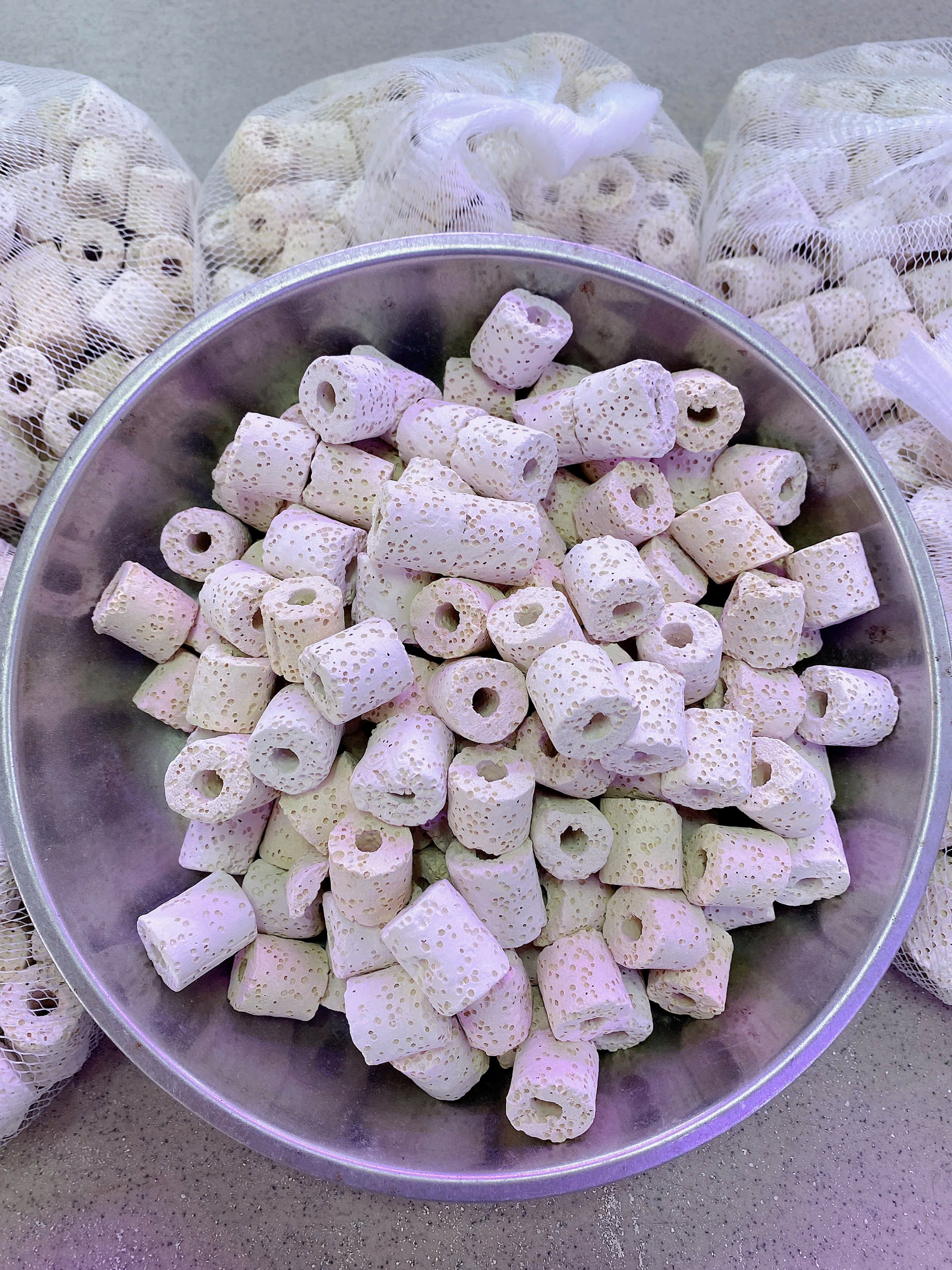 Sứ Lọc Bể Cá Loại Nhẫn Trắng Túi 500g Vật Liệu Lọc Hồ Cá