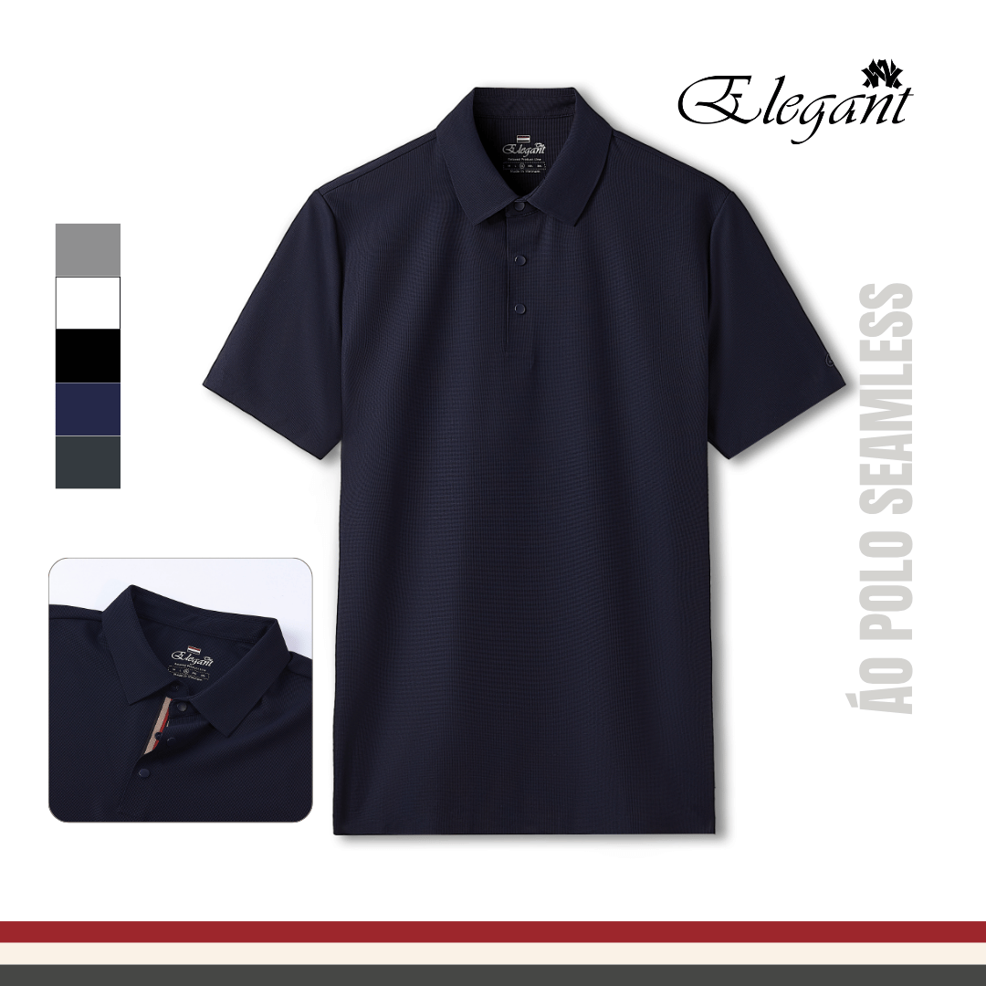[WHY.NOT Elegant] Áo Polo Seamless Không Đường May - Màu Dark Navy