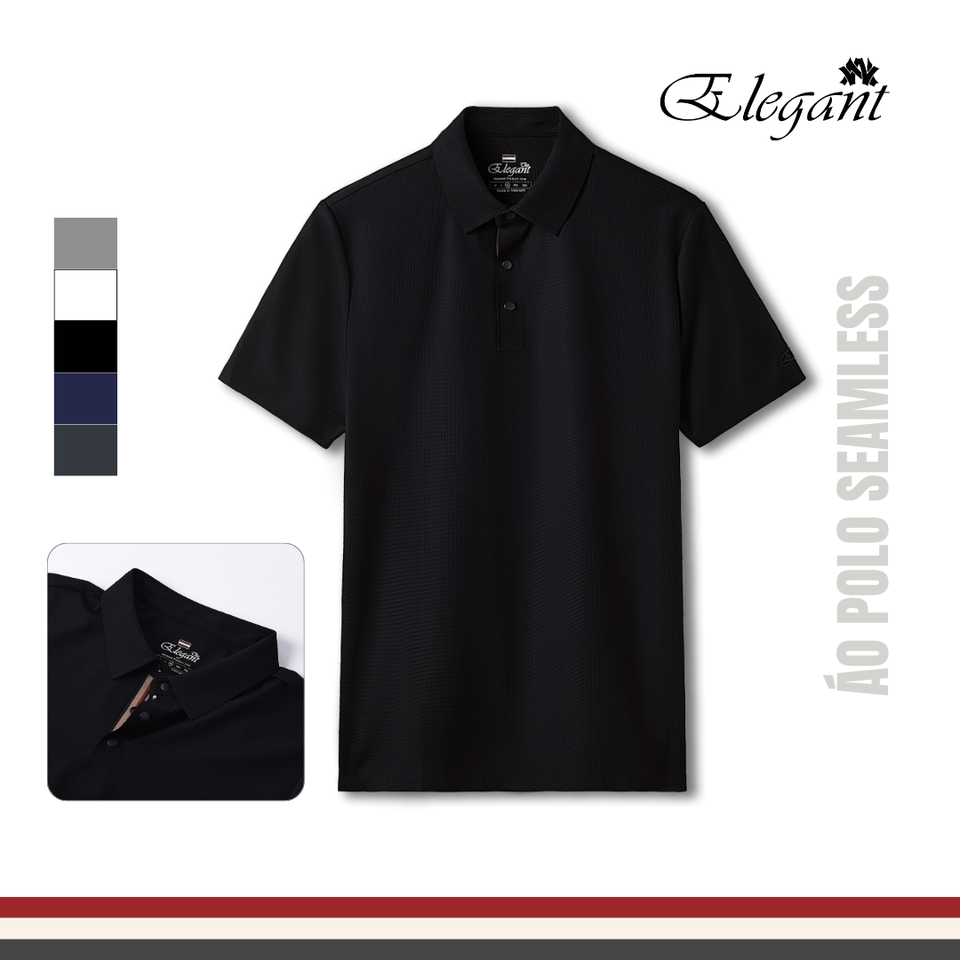 [WHY.NOT Elegant] Áo Polo Seamless Không Đường May - Màu Đen