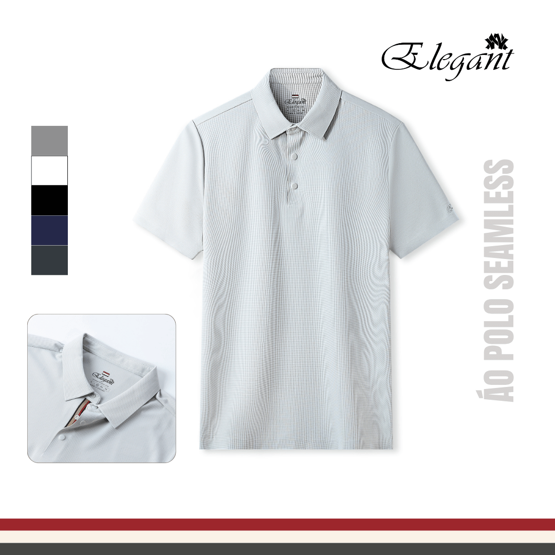 [WHY.NOT Elegant] Áo Polo Seamless Không Đường May - Màu Ghi Sáng