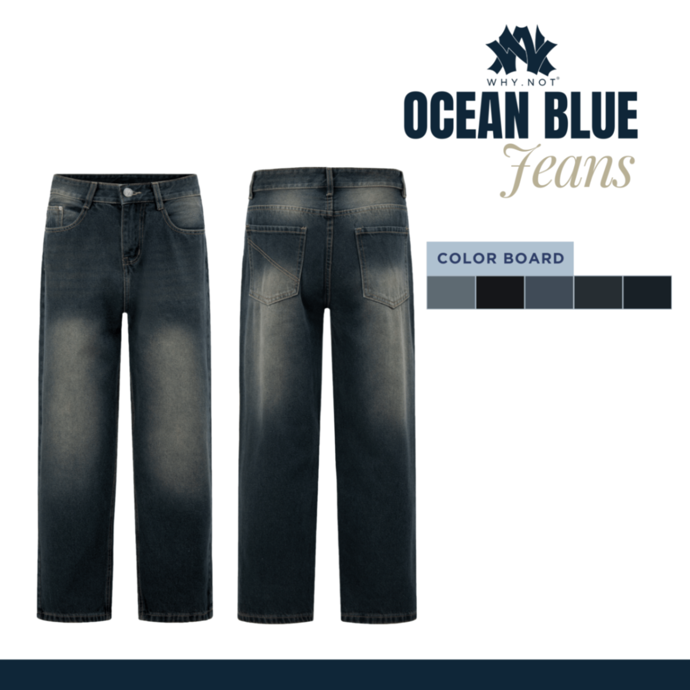 [Có Bigsize] - OCEAN BLUE JEANS - Quần Jean Nam Ocean Blue WHY.NOT