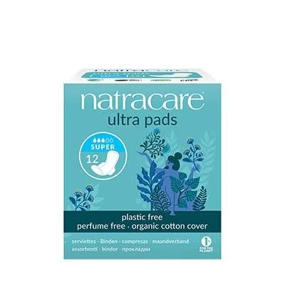 BVS hữu cơ có cánh Ultra Super Pads Natracare 12pcs