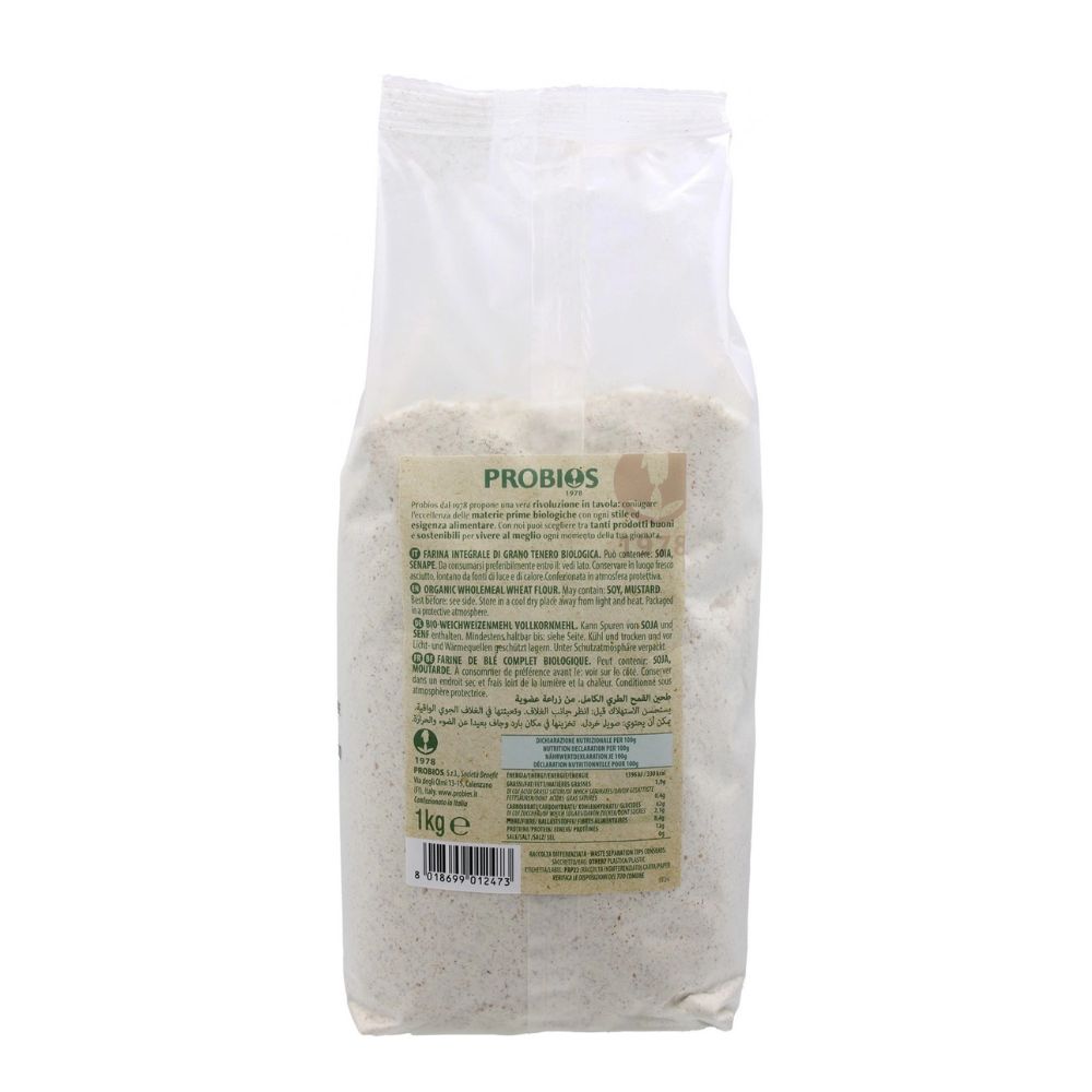 Bột mì nguyên cám hữu cơ Probios 1kg
