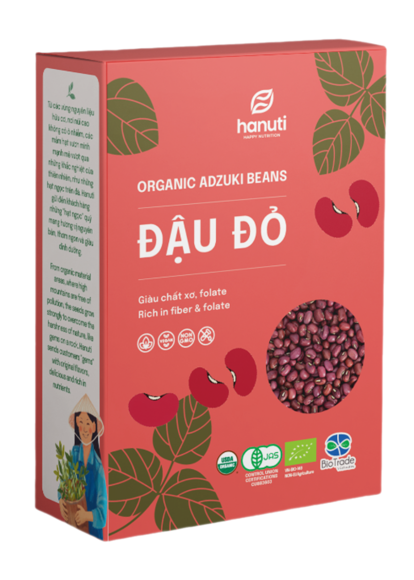 Đậu đỏ hữu cơ Hanuti 450G
