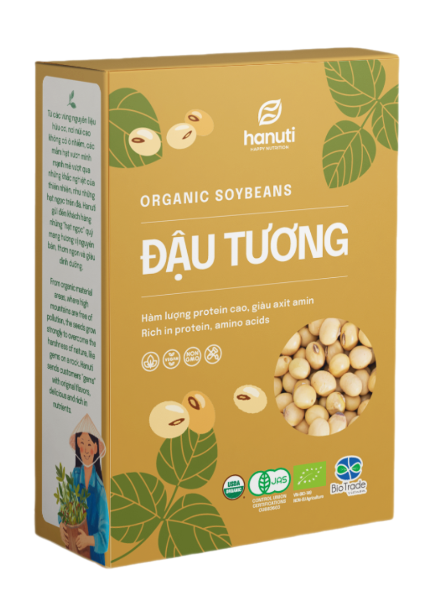 Đậu tương hữu cơ Hanuti 450G