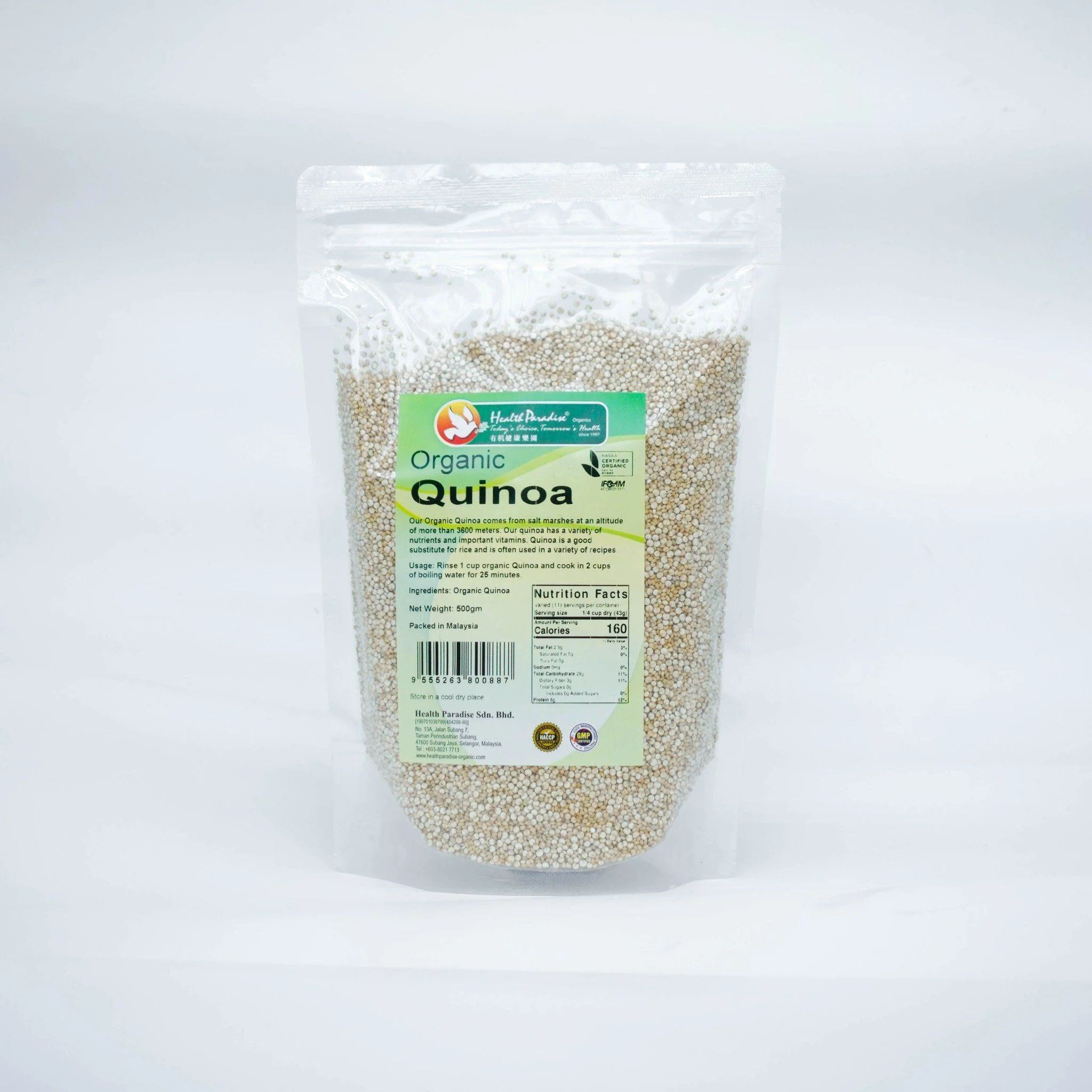 Hạt Quinoa hữu cơ Health Paradise 500g