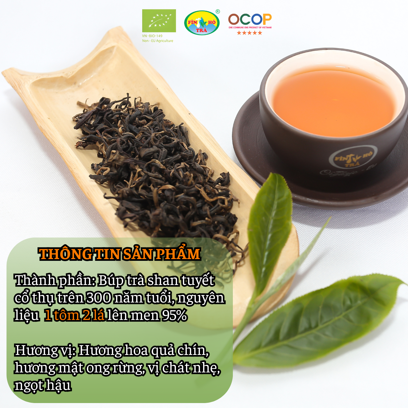 Hồng Trà Shan Tuyết Bà Cụ – (Organic EU) 100G