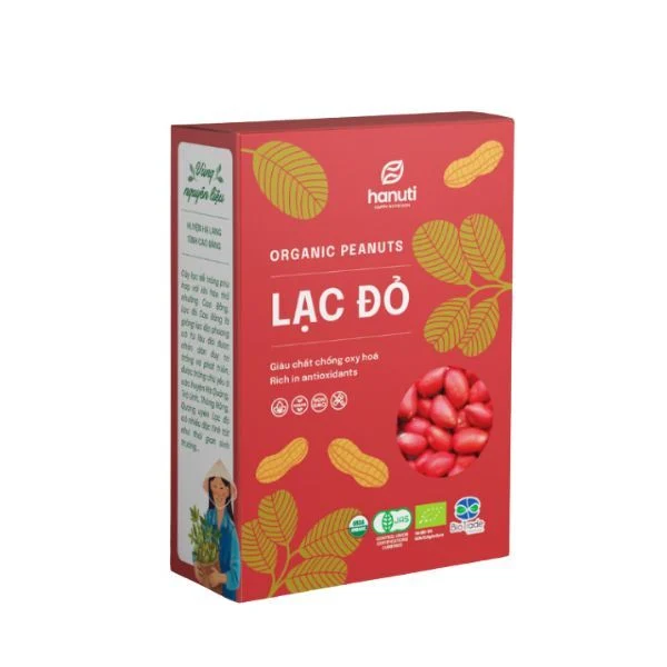 Lạc đỏ hữu cơ Hanuti 180G