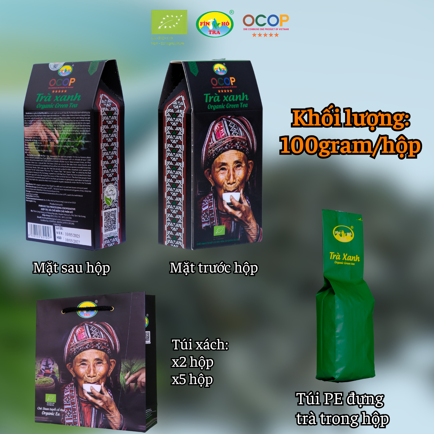 Lục Trà Shan Tuyết Thượng Hạng (Organic EU) – OCOP ⭐⭐⭐⭐⭐