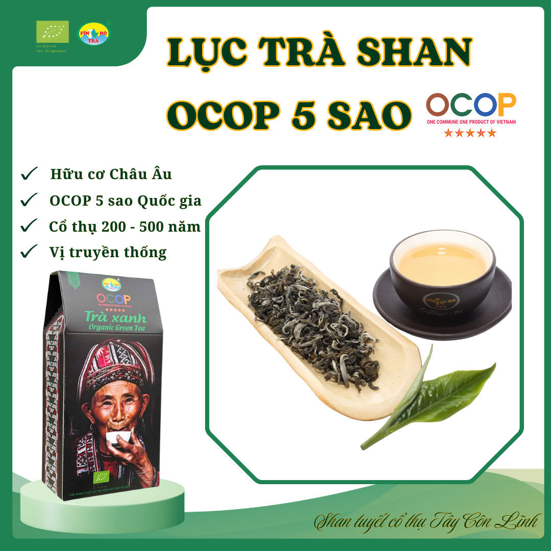 Lục Trà Shan Tuyết Thượng Hạng (Organic EU) – OCOP ⭐⭐⭐⭐⭐