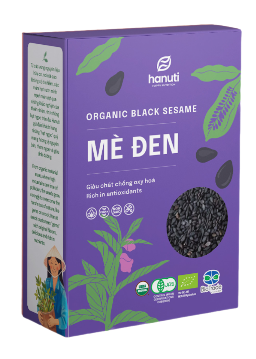 Mè đen hữu cơ Hanuti 150G