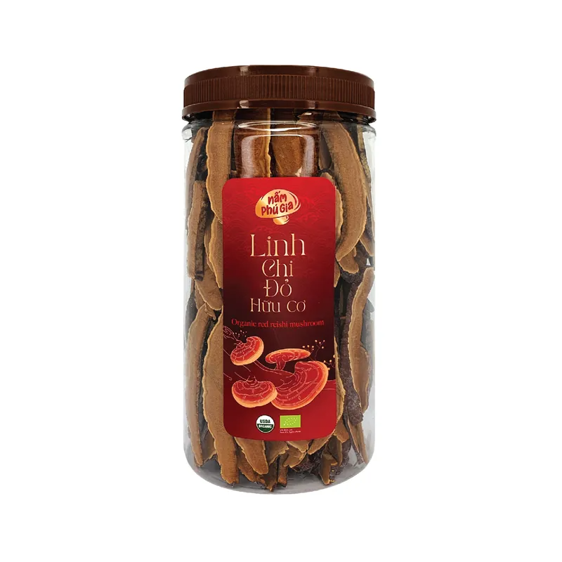 Nấm linh chi đỏ hữu cơ (thái lát) 100G