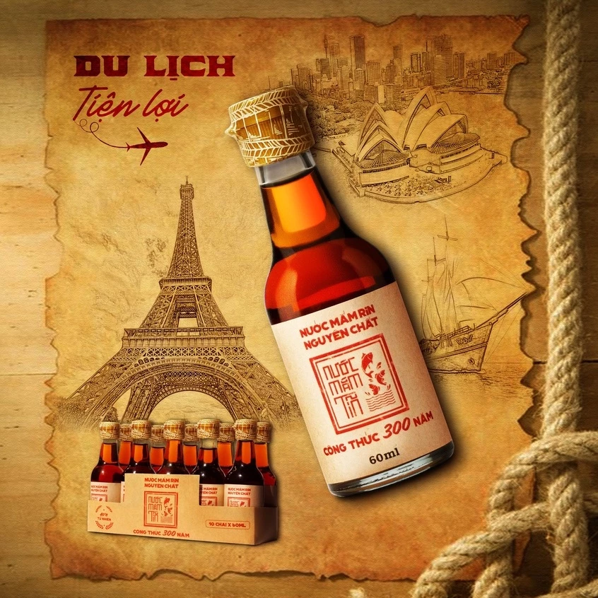 Nước mắm Tĩn 40N chai mini 60ml