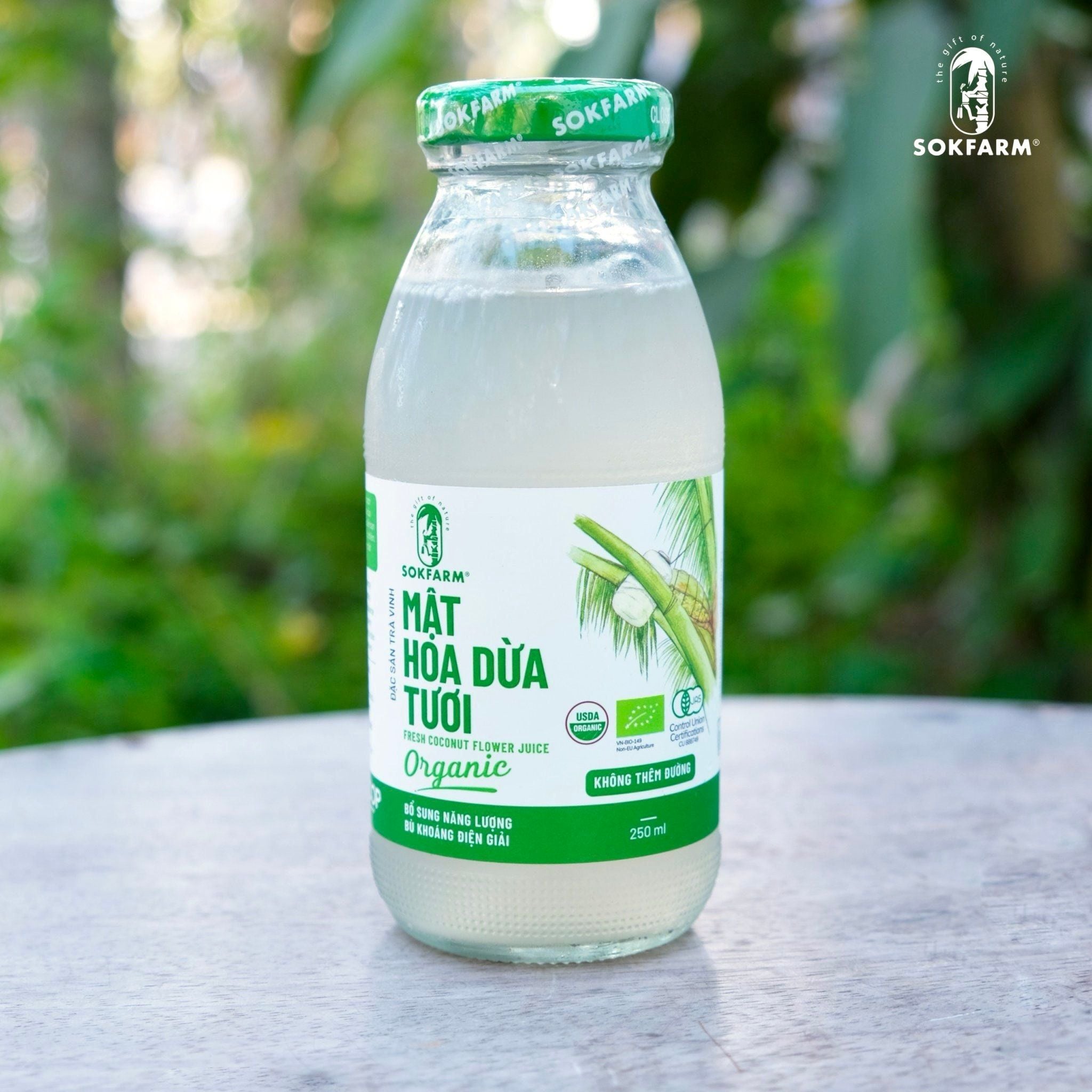 Nước mật hoa dừa hữu cơ Sokfarm