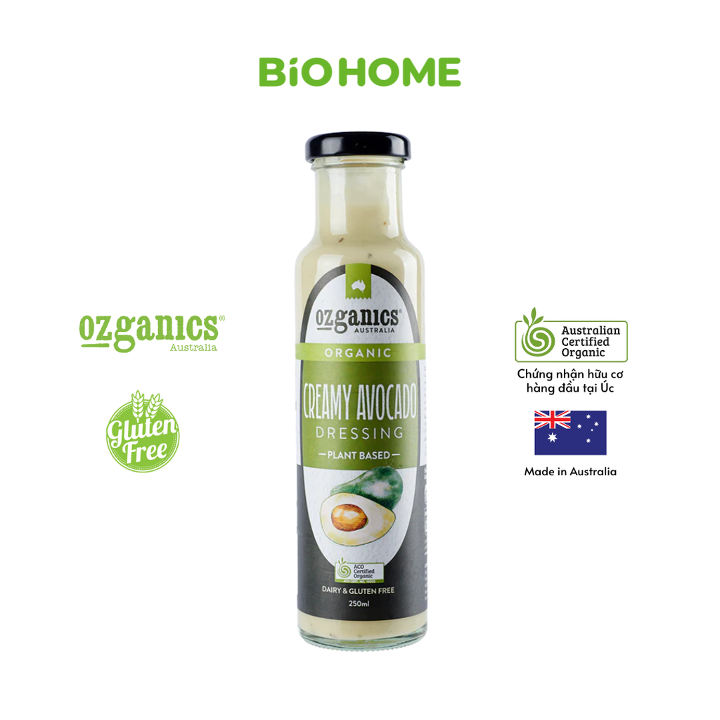 Nước xốt salad hữu cơ quả bơ Ozganics (250ml)